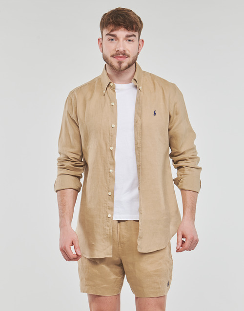 Polo Ralph Lauren - CHEMISE COUPE DROITE EN LIN Camel