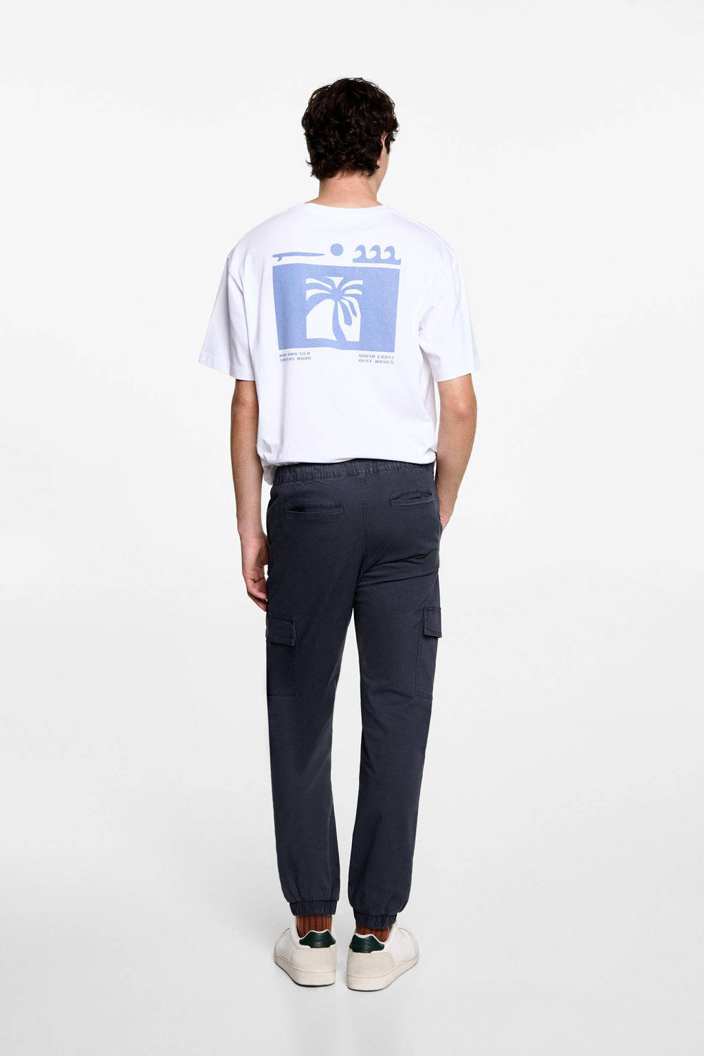 MANGO TEEN cargo broek marine