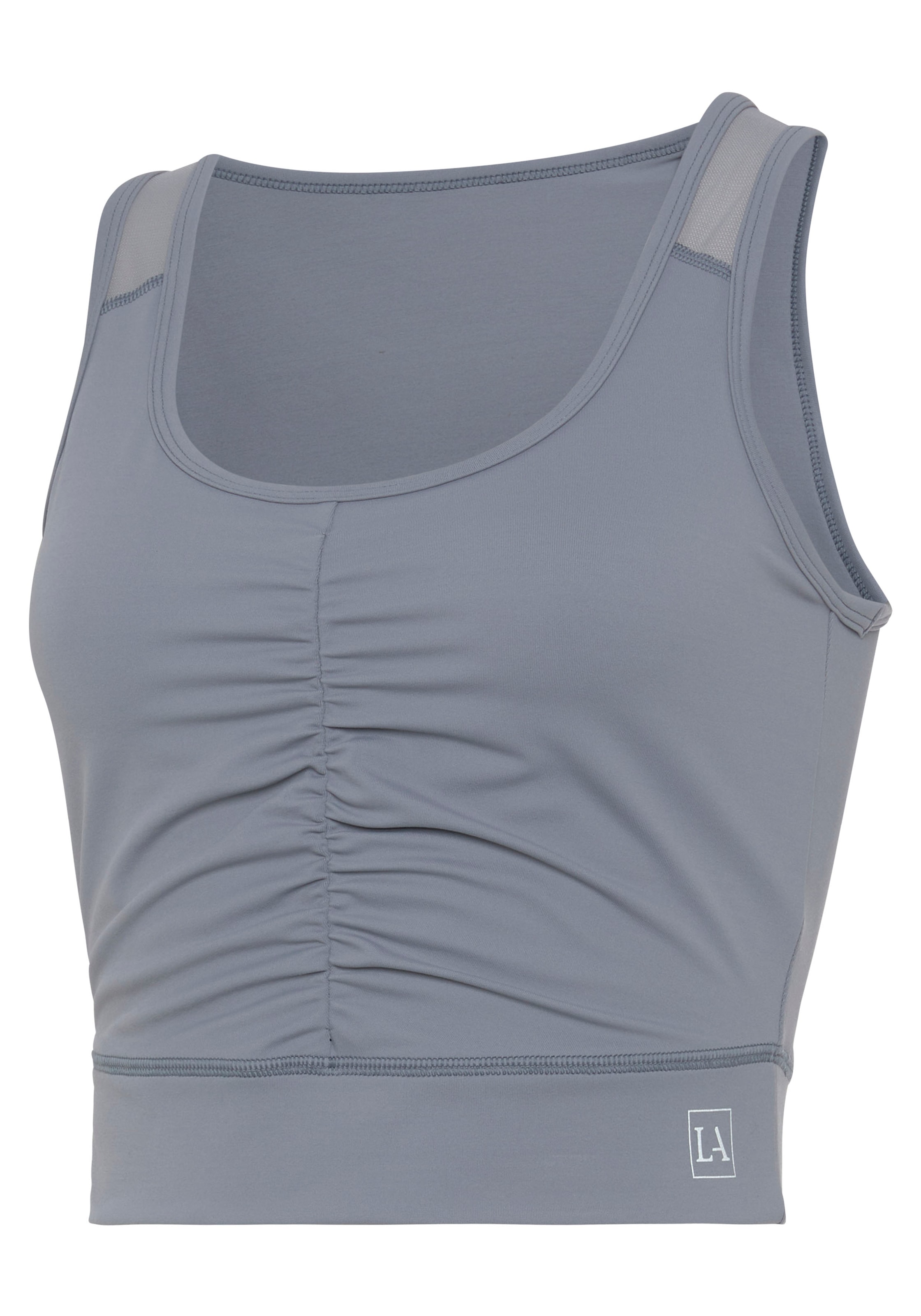 LASCANA ACTIVE Crop-Top , mit Raffung und Mesheinsätze