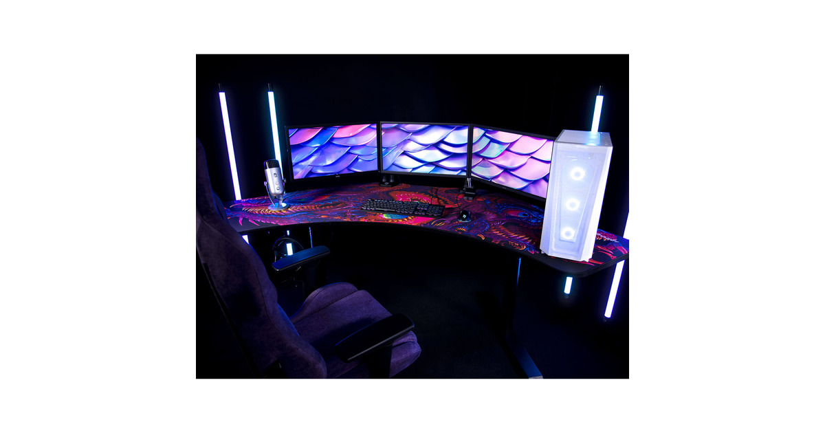 ArozziArena Angelo - Crawling Chaos gaming desk  (Roze)