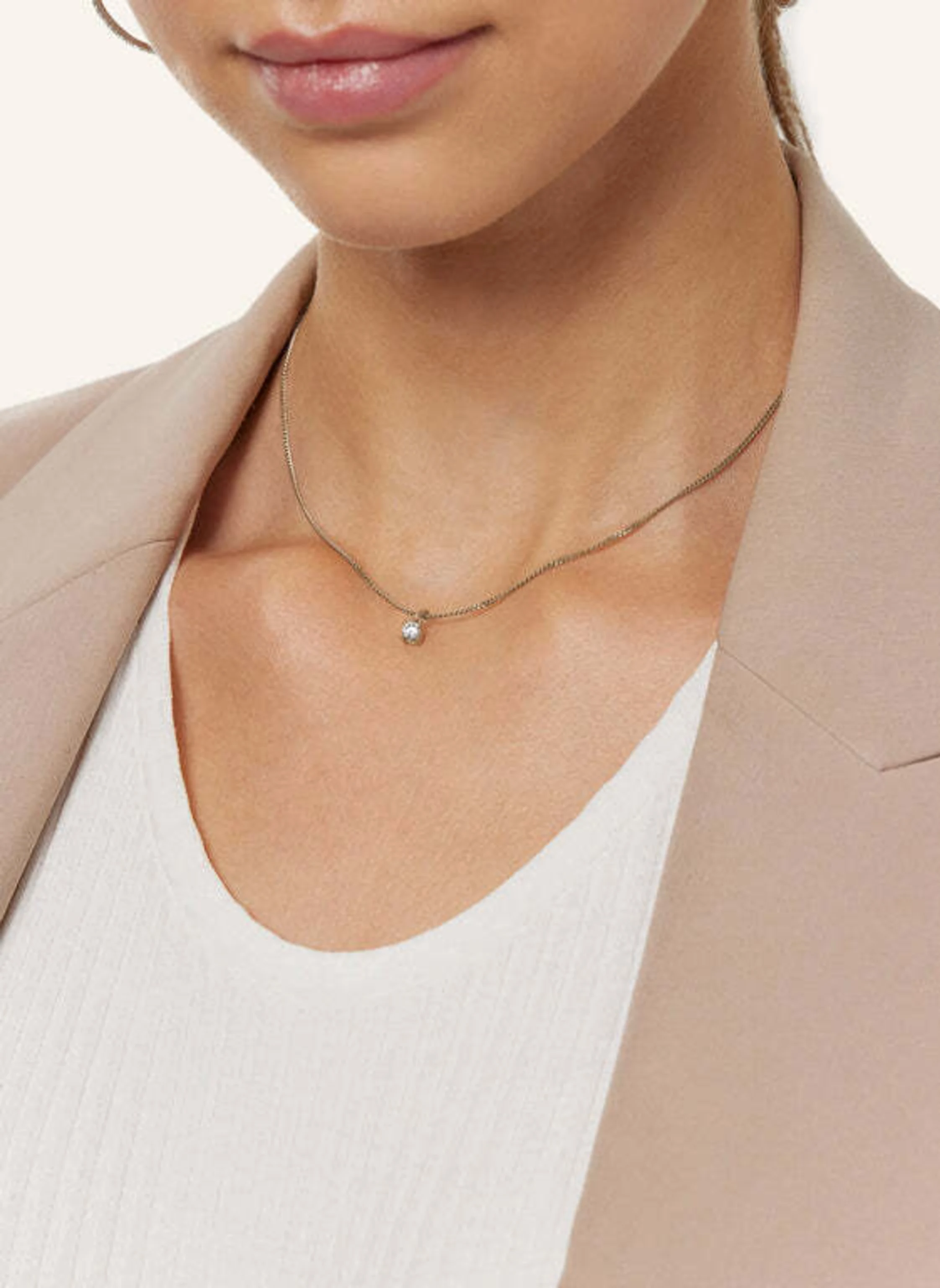 VEYNOU Halskette ELLA aus 14 Karat Gelbgold und 0,20ct. lab-grown Diamanten