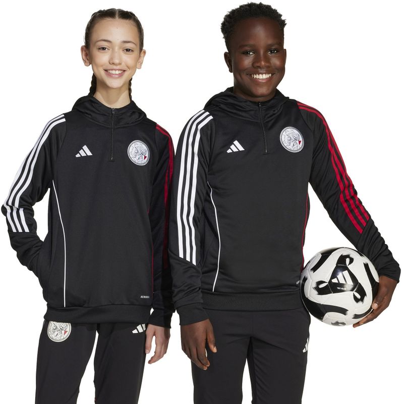 adidas - Ajax Track Hoodie - Zwart Wit Rood - Gemaakt van Gerecycled Polyester