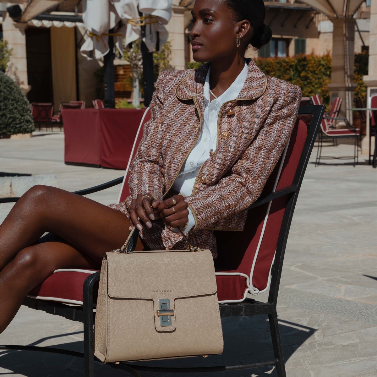 crossbody tas, handtas, schoudertas Isabel Bernard Isabel Bernard Taupe
