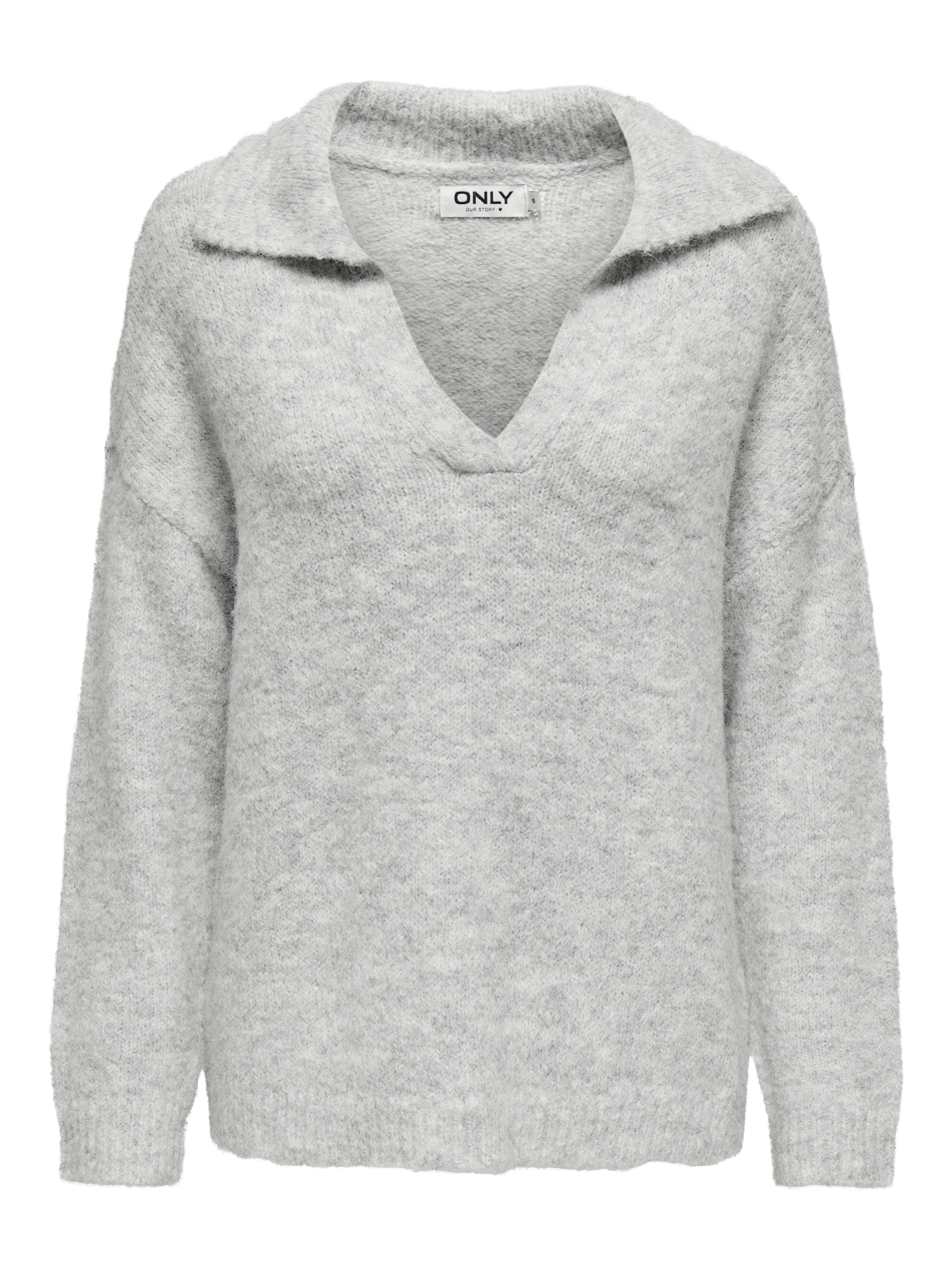ONLMAGGIE Strickpullover Light Grey Melange