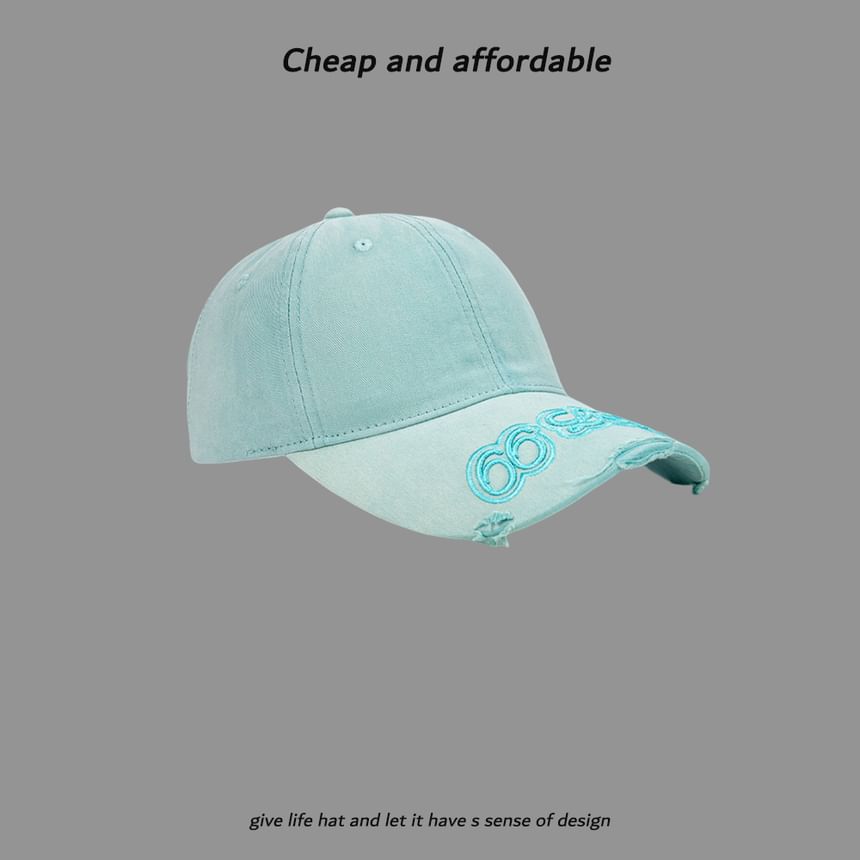 Alpha Kiss - Lettering Distressed Baseball Cap