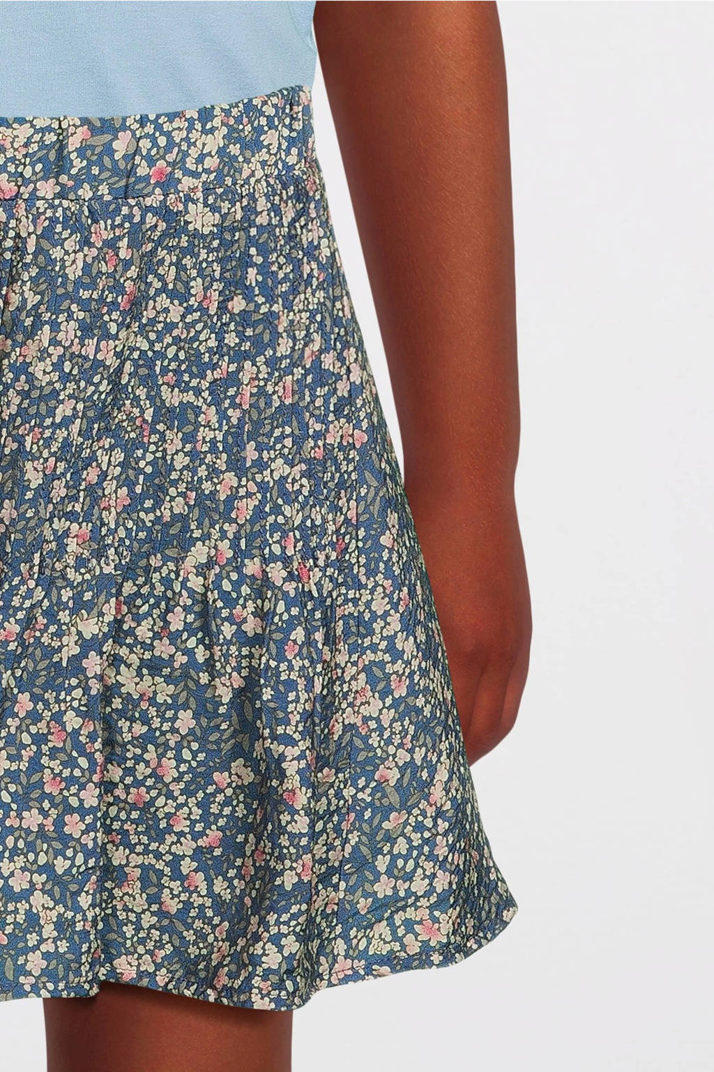 VERO MODA GIRL gebloemde rok VMIRIS blauw/ecru/roze