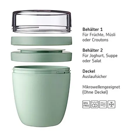 Mepal Lunchpot Ellipse - Nordic black