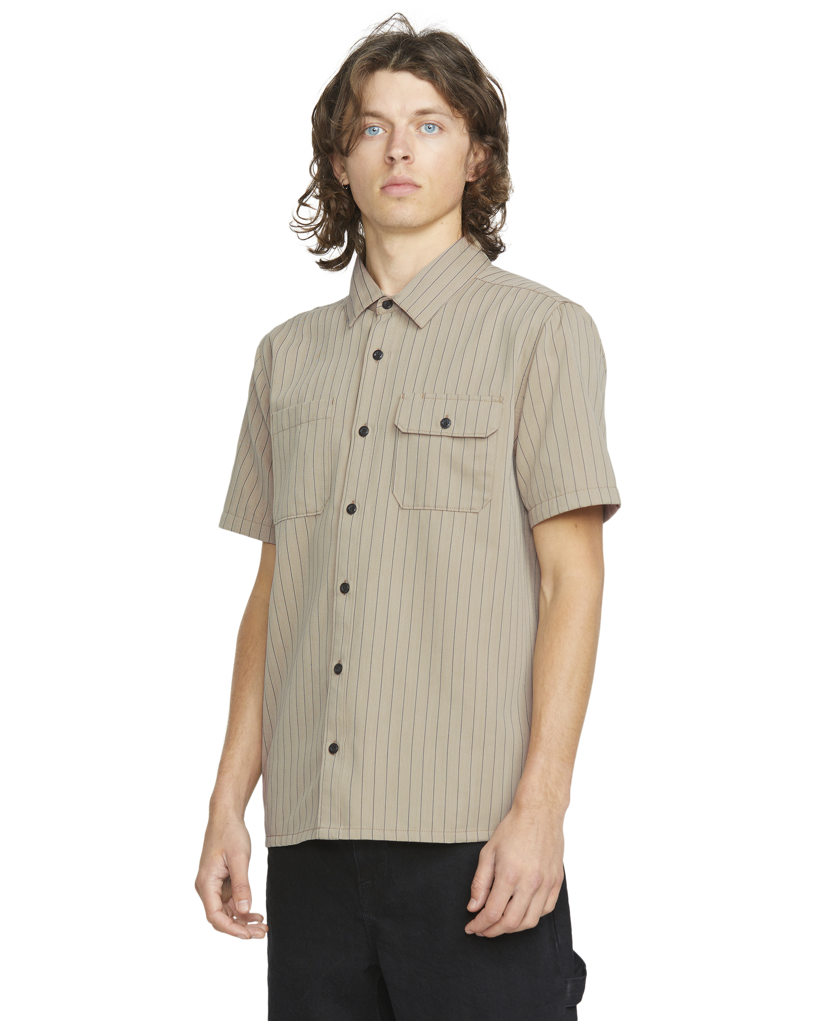 Volcom Trade Stone SS Shirt Light Khaki