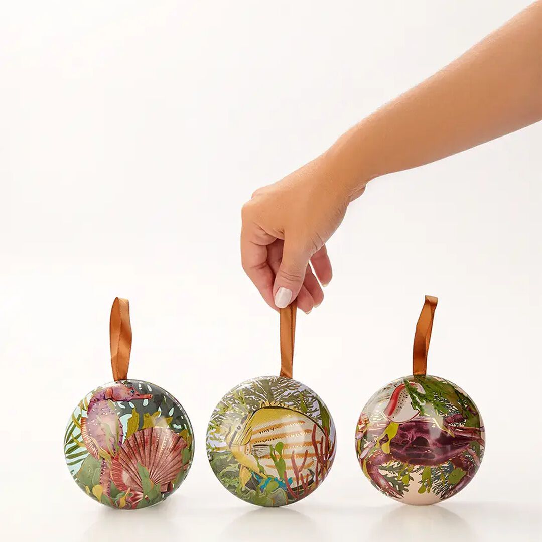 Deep-Sea Wonders Trio Bolas de Natal Sabonetes Fundo do Mar - 450gr
