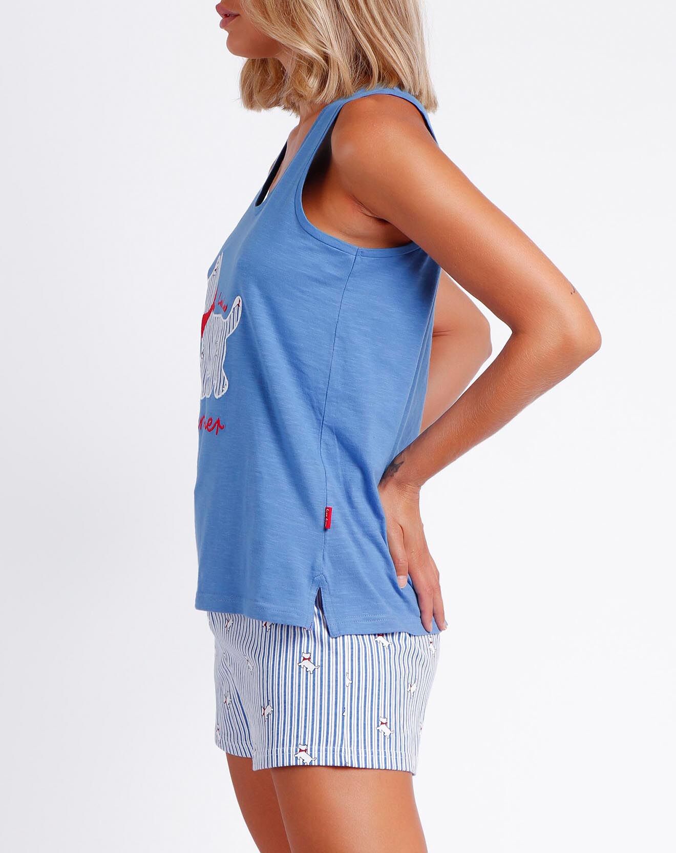 Admas Pyjama débardeur & Short Kiera bleu