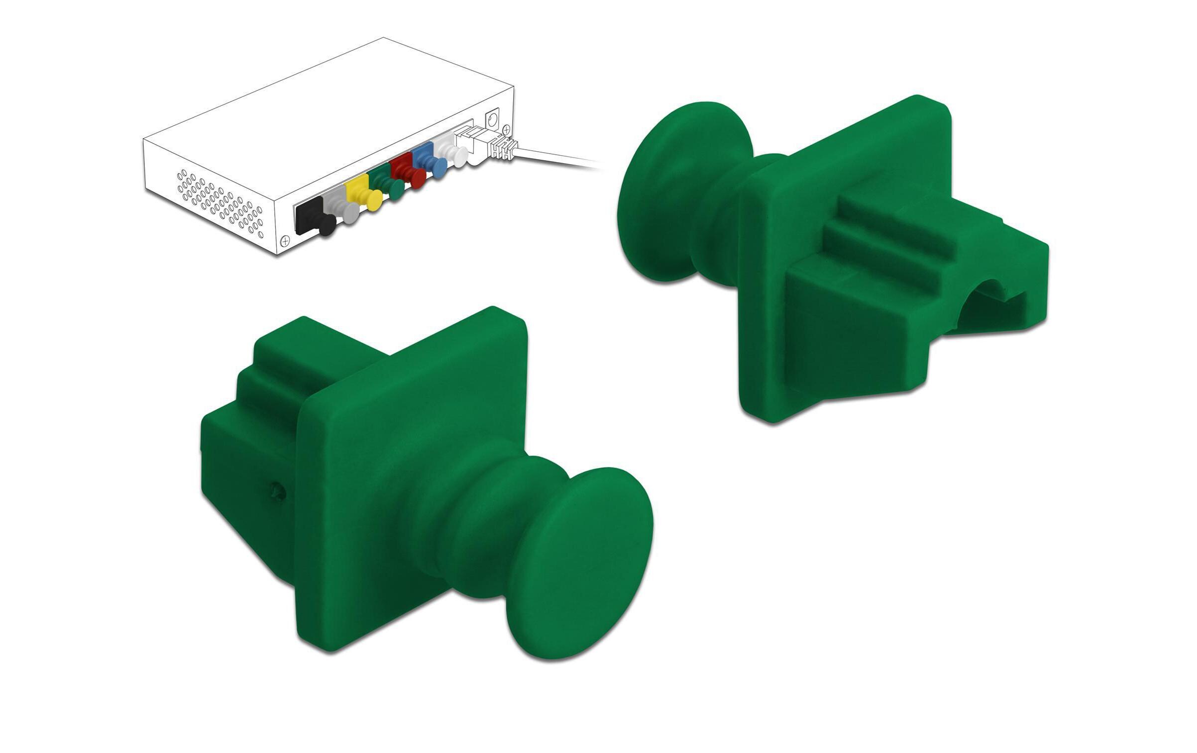 Blindstecker/Staubschutz RJ45 10 StückDelock Staubschutz für RJ45 Buchse 10 Stück grün