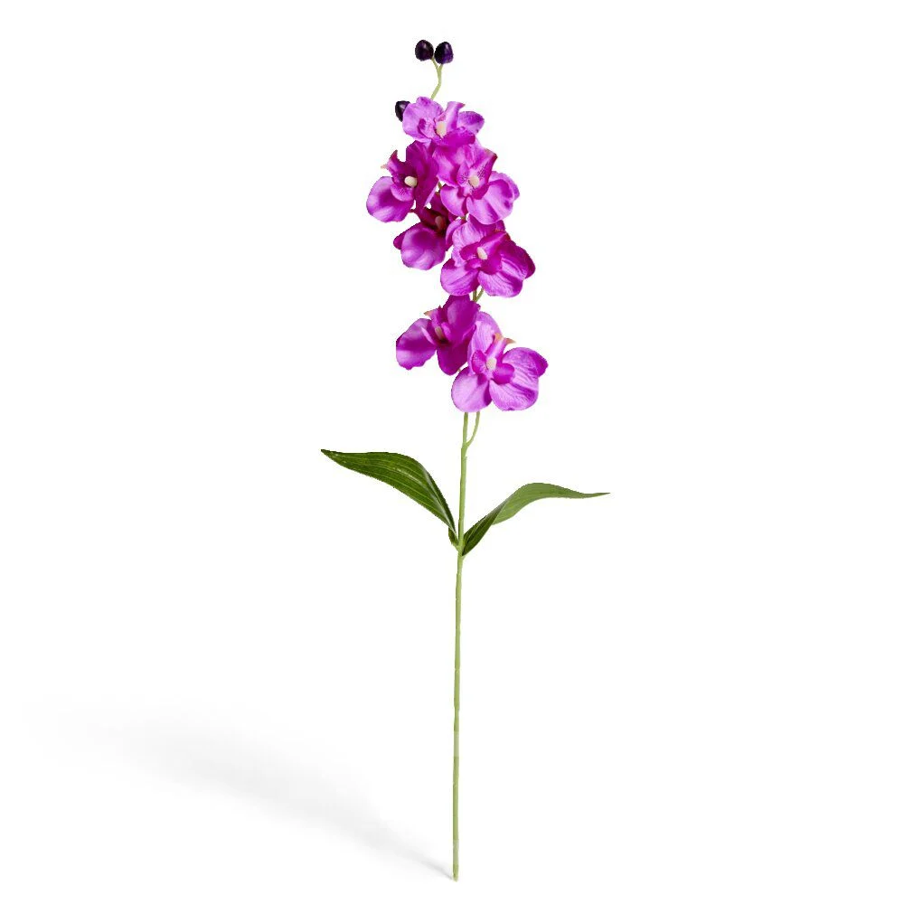 Fleur artificielle tige orchidée rose 7 têtes H62cm
