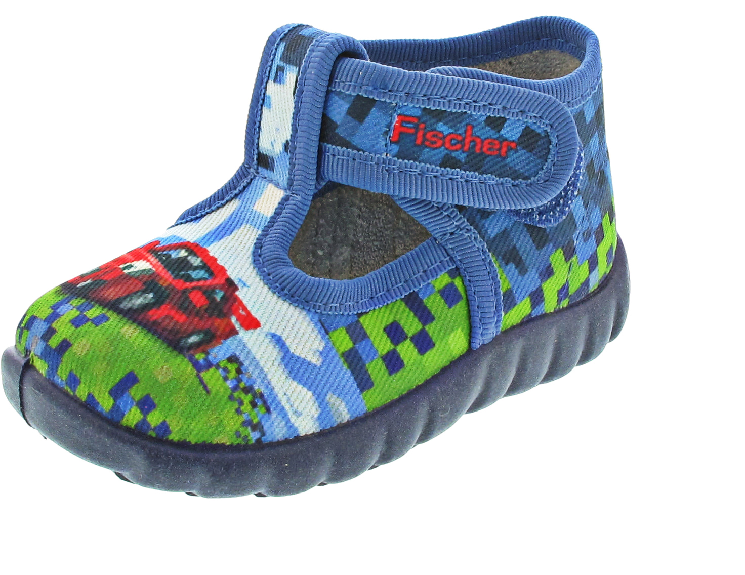 Fischer Markenschuhe Hausschuh blau