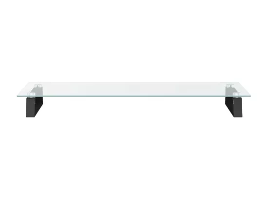 Support de moniteur noir 80x35x8 cm verre trempé et métal