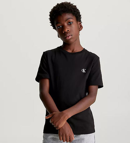 Calvin Klein T-Shirt - 2er-Pack - Monogramm - Weiß/Schwarz