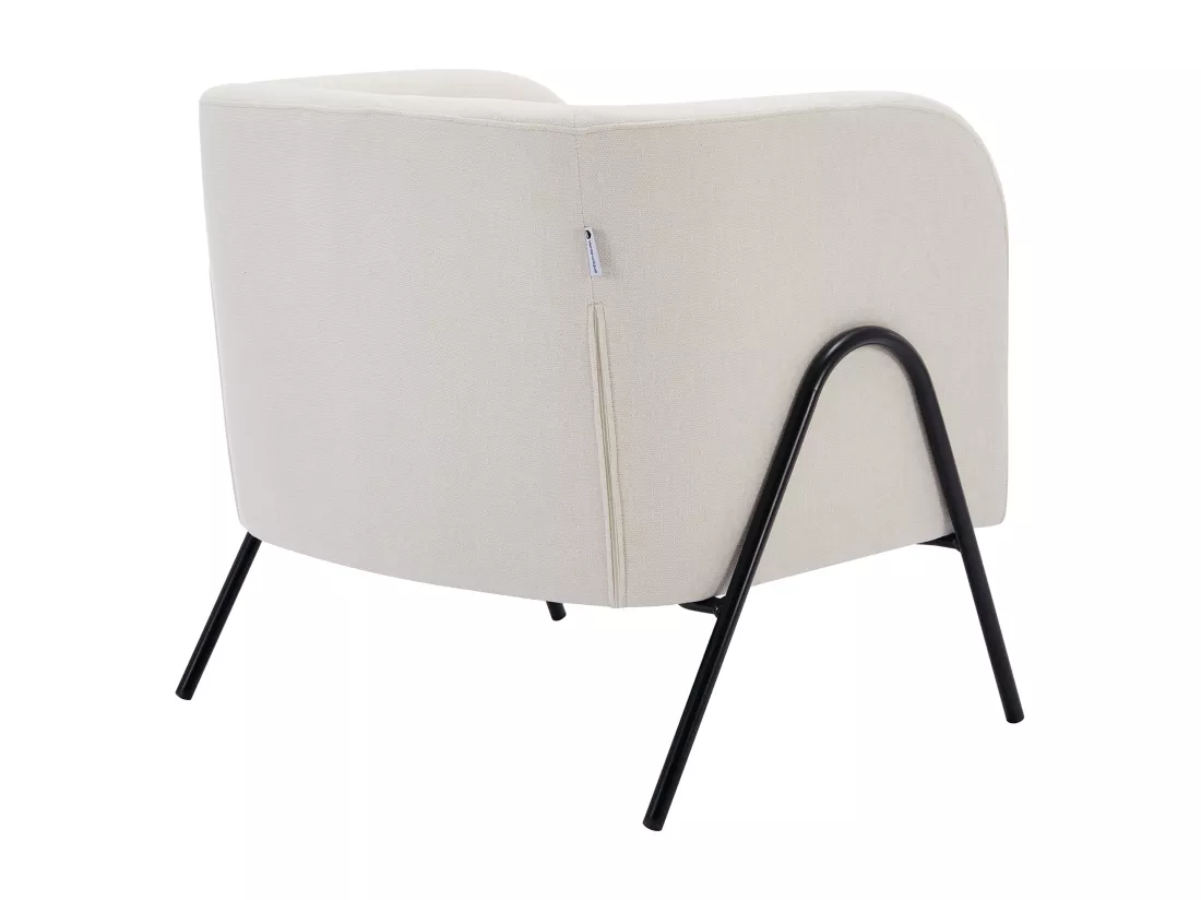 Fauteuil en tissu beige BLINODA