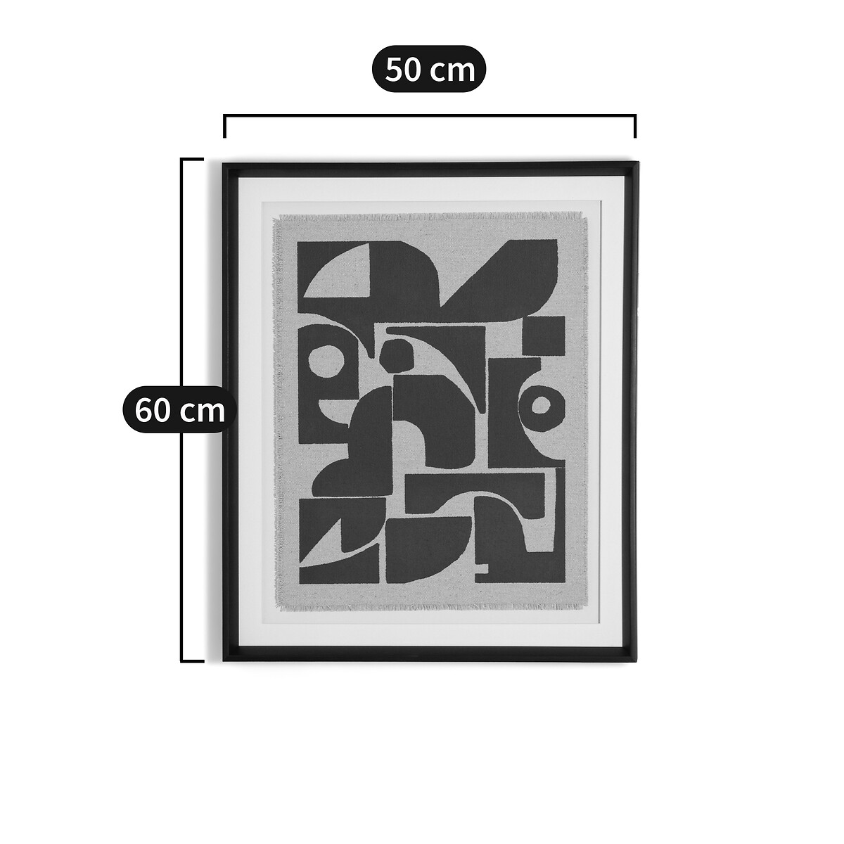 LA REDOUTE INTERIEURS<br>Moldura com motivo linho 50 x 60 cm, Albio