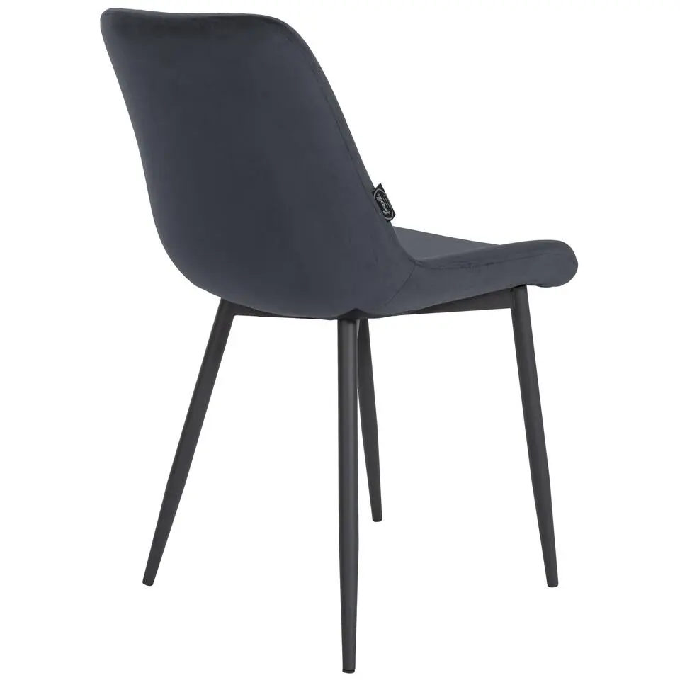 CLP Eetkamerstoel Victoria zwart Frame - Fluweel - zwart
