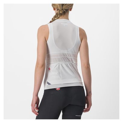 Maillot Sans Manches Femme Castelli Anima 4 Blanc Ivoire
