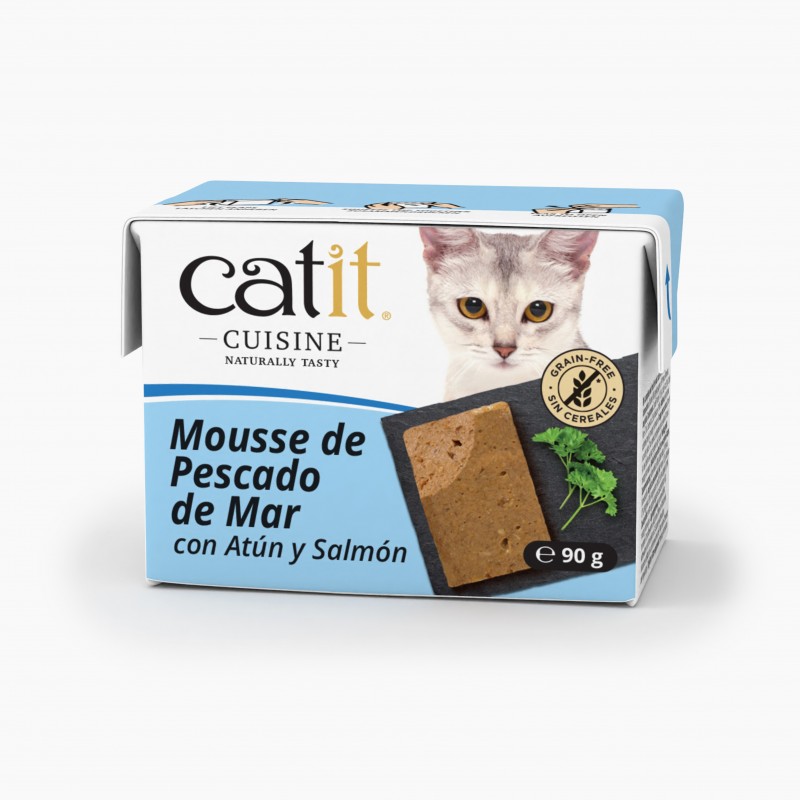 Mousse para Gatos Catit Cuisine, Sabor Peixe Marinho - 90g