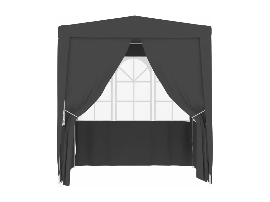 Tente de réception et parois latérales 2x2 m Anthracite 90 g/m²