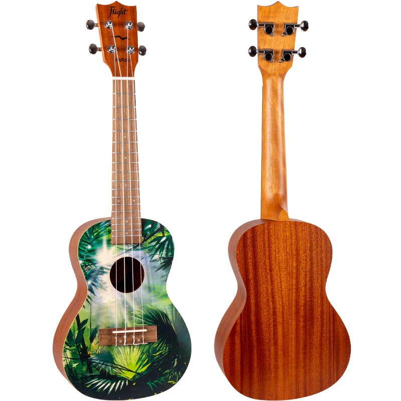 Flight Art Series AUC-33 Jungle concert ukelele met gigbag
