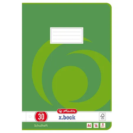 Herlitz Schulhefte DIN A4, 16 Blatt, Lineatur 30, 5 Stück