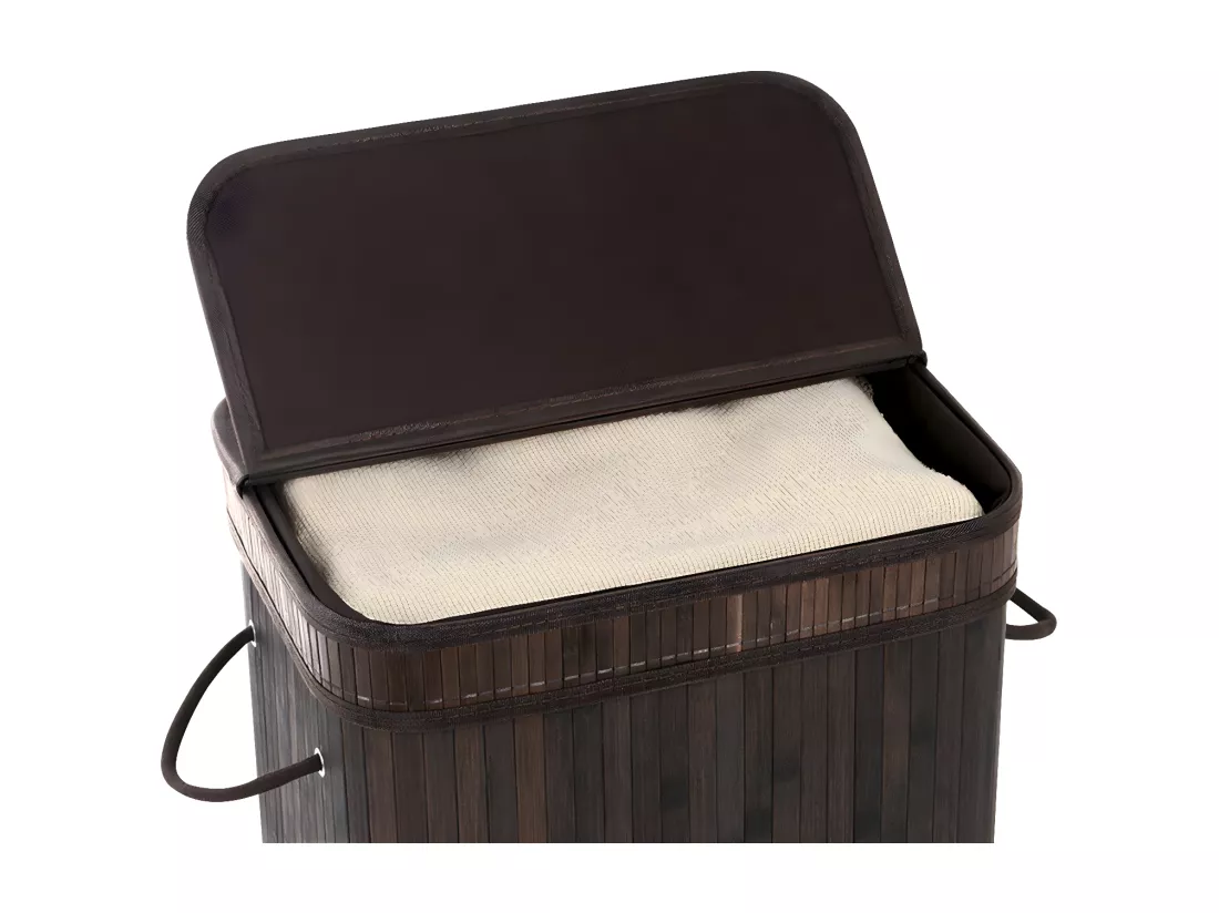 Panier à Linge en Bambou Marron - L40 cm