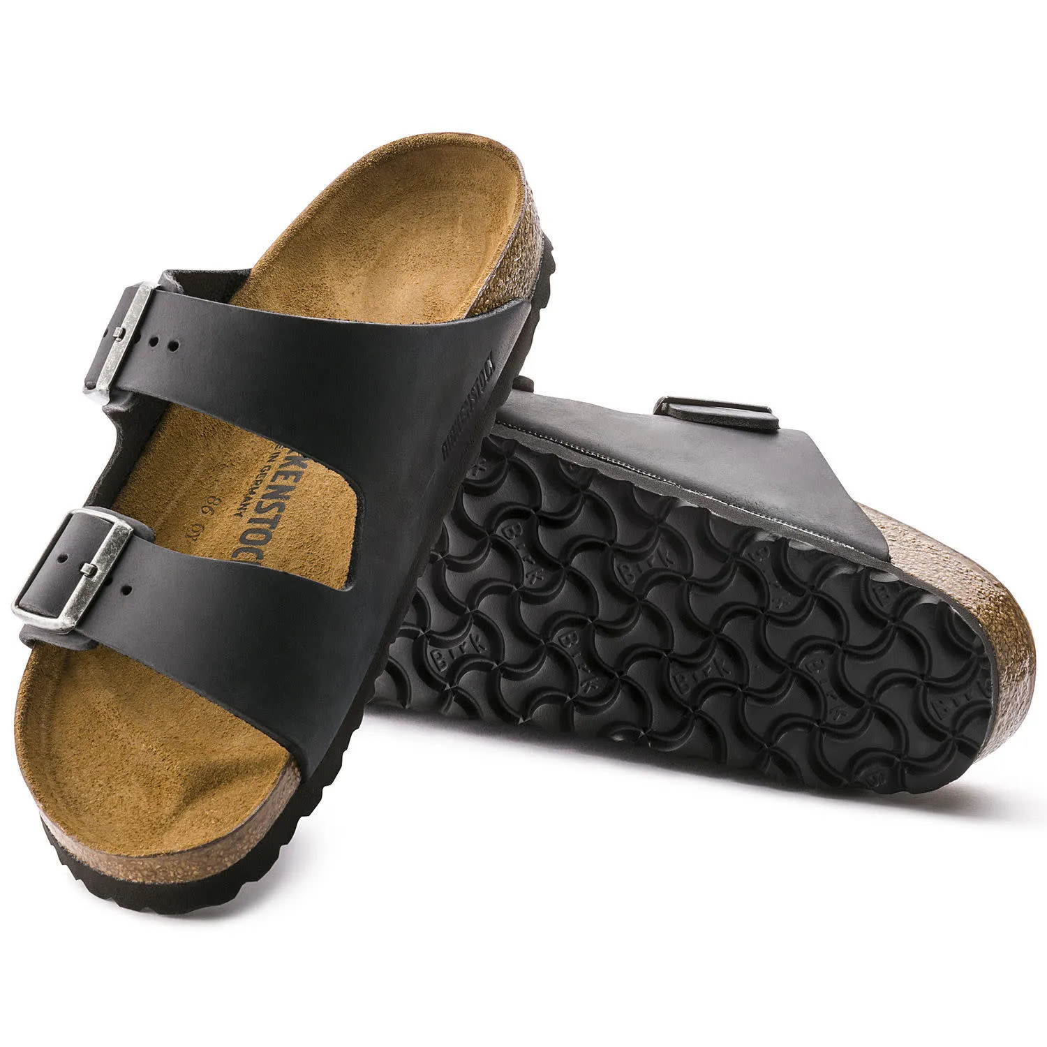 Birkenstock Unisex Arizona Oiled Leather Regular Black