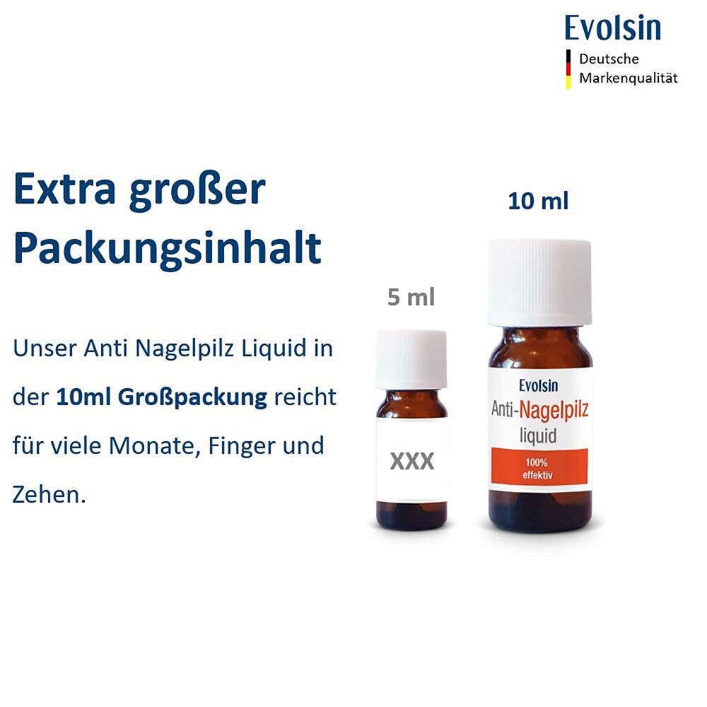Evolsin® Anti-Nagelpilz Liquid - Nagelpilz Nagellack für Füsse und Hände - Wissenschaftlich bestätigte Wirkweise - Geeignet für Diabetiker