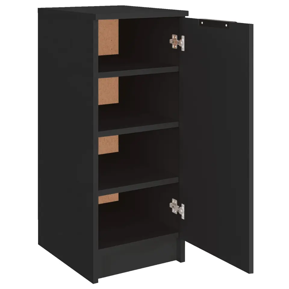 vidaXL - Schoenenkast - Zwart - Bewerkt hout