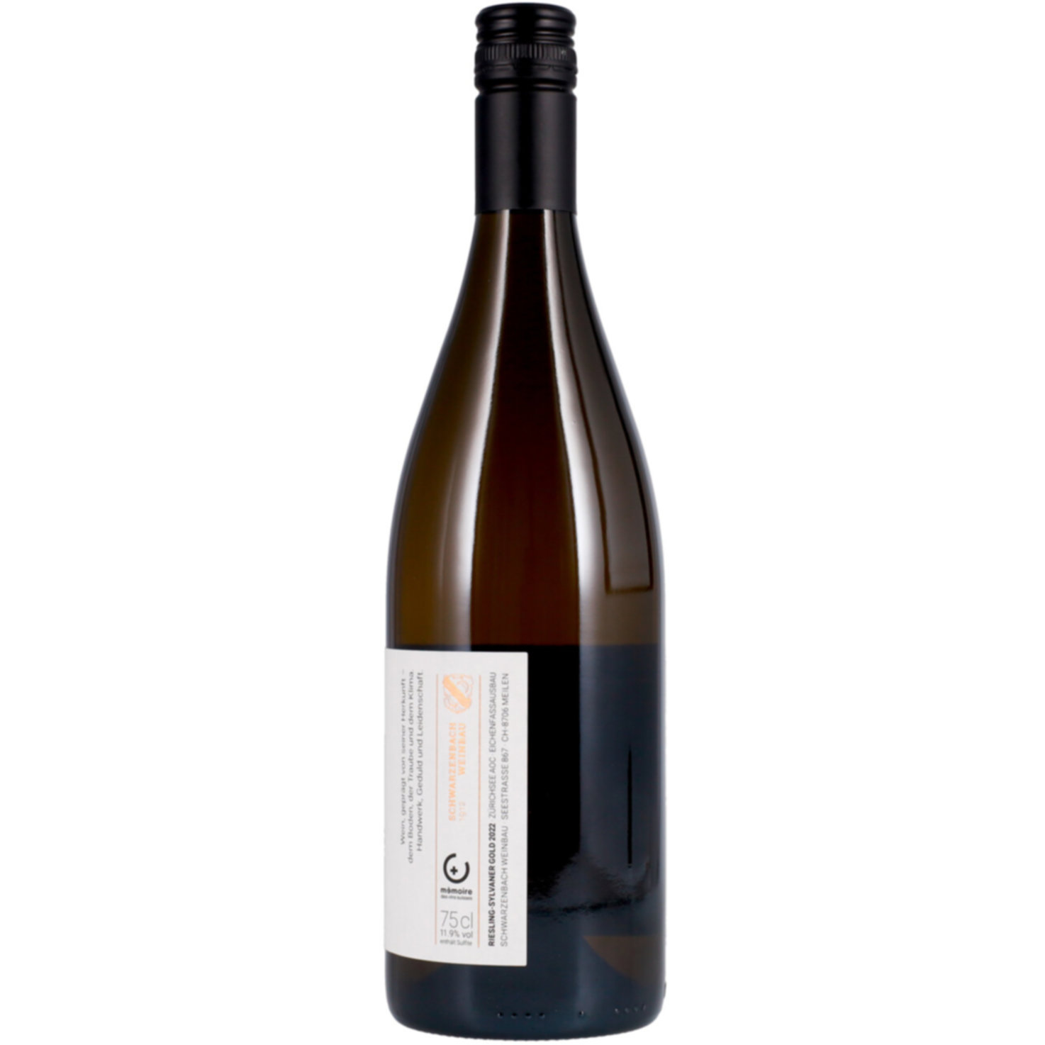 Zürichsee AOC Riesling Sylvaner Gold Schwarzenbach Weinbau -75cl