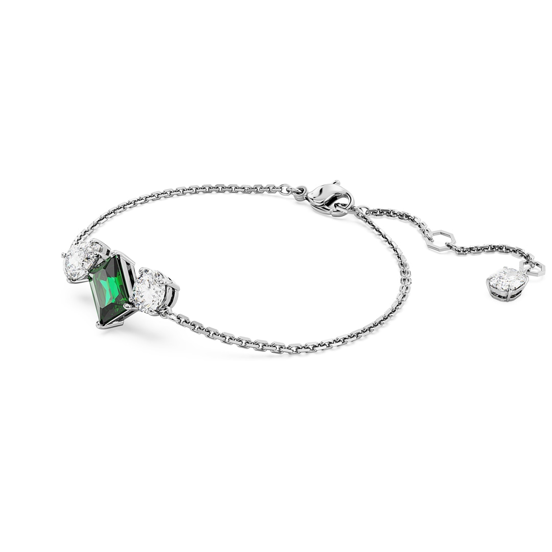 Swarovski Mesmera Armband, Verschiedene Schliffe, Grün, Rhodiniert