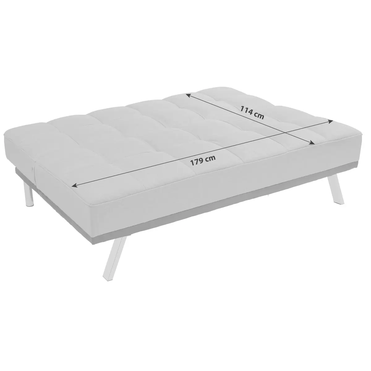 Schlafsofa Roma Best Price 114 x 179 Anthrazit