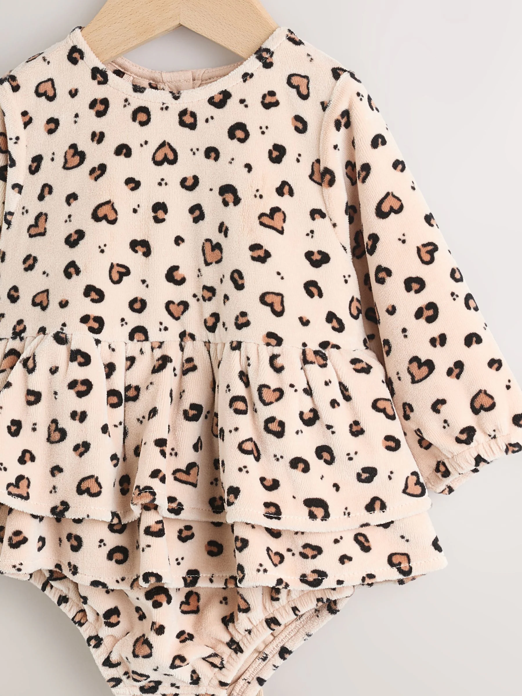 Naturel met dierenprint - Babyrompers met bloemenprint Set 2 -delig met maillot (0mnd -3jr)