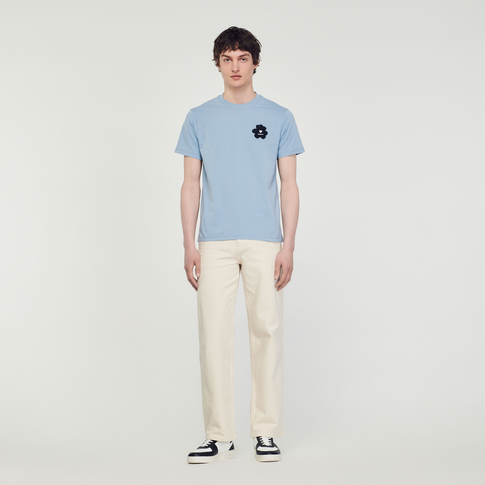 Tee-shirt patch fleur