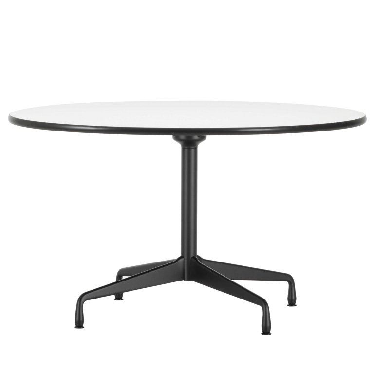 Vitra Eames Segmented Tables Dining ø130 poedercoat deep black wit