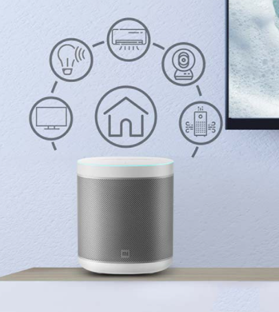 Mi Smart Speaker Bluetooth Lautsprecher mit LED Beleuchtung (Google Assistant) - Weiss