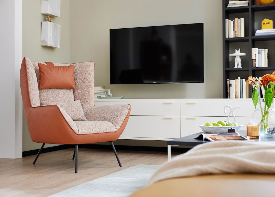 Mondo Sessel MATTAB Rostfarbig/ Beige
