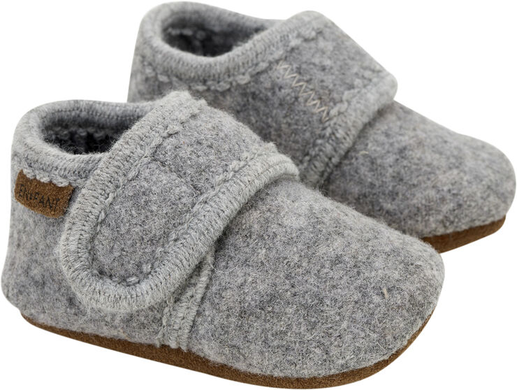 En Fant Baby Wool slippers Grey melange