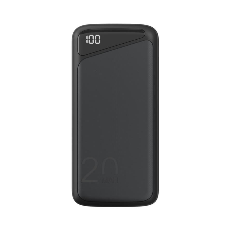 20000mAh Dual USB A Powerbank Ladegerät   LED Anzeige (53939) - Schwarz