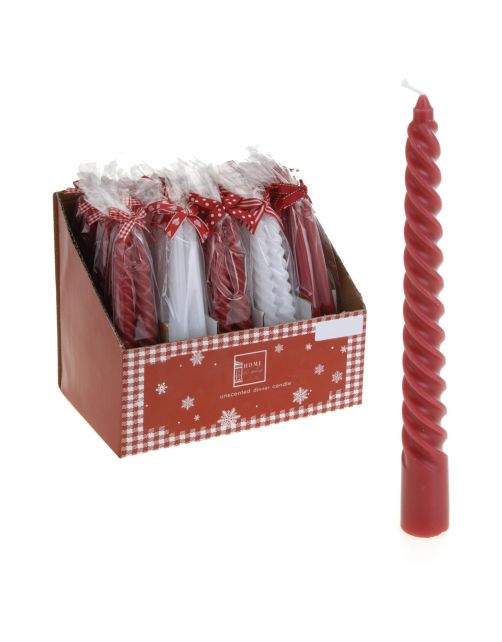 Homestyle Dinerkaarsen Set - Branders - 4x2x21 cm 2 stuks Assorti