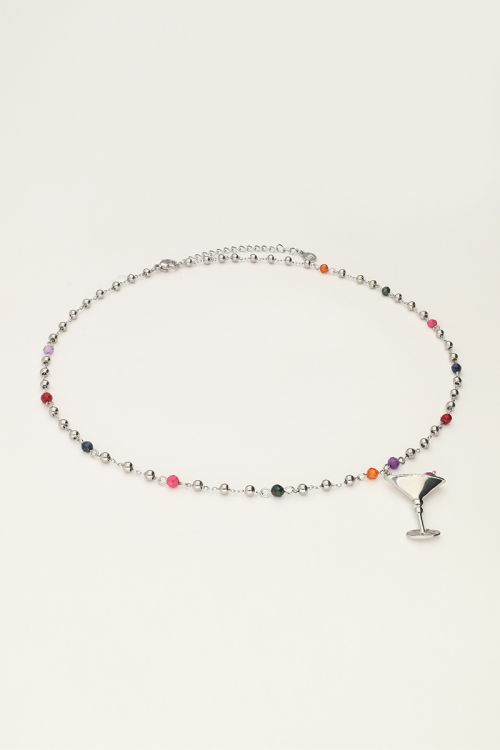 Starry ketting met gekleurde kraaltjes & cocktail