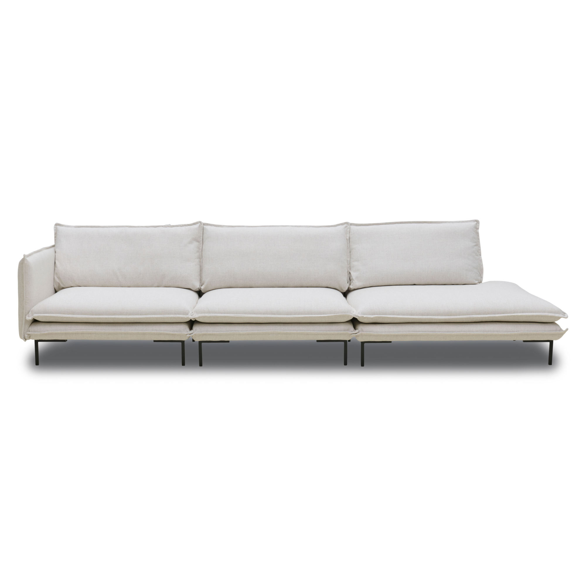 Open sofa Twin essence champagne rechts