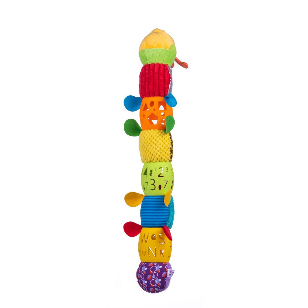 Bali Bazoo Stoffspielzeug Raupe 80208 Rassel 55 cm lang 8 verschiedene Elemente bunt