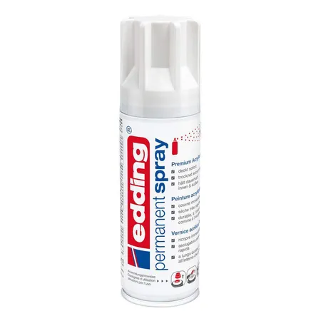 edding 5200 Permanent Spray Premium-Acryllack, glänzend, 200ml, verkehrsweiß