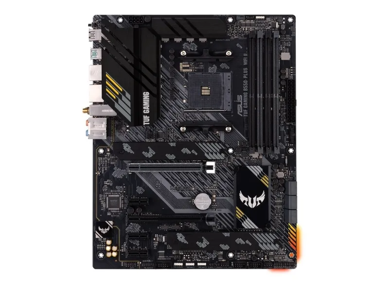 ASUS TUF GAMING B550-PLUS WIFI II - Bundkort - ATX - Socket AM4 - AMD B550 Chipset - USB-C Gen2, USB 3.2 Gen 1, USB 3.2 Gen 2 - 2.5 Gigabit LAN, Wi-Fi 6, Bluetooth - onboard grafik (CPU påkrævet) - HD Audio (8-kanaler)