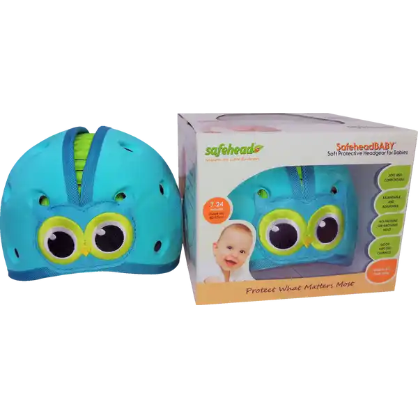 SafeheadBABY Babyhelm Eule, blau-grün