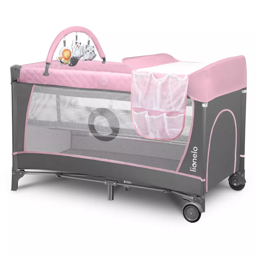 lionelo Reisebett Flower Flamingo