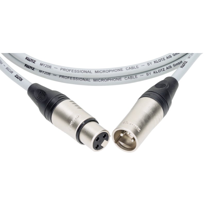 Klotz M1K6FM microfoonkabel M1 3p XLR F/M grijs 2 meter